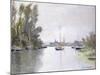 Argenteuil, view of the Small Arm of the Seine (Argenteuil, vue du Petit Bras de la Seine). 1872-Claude Monet-Mounted Giclee Print