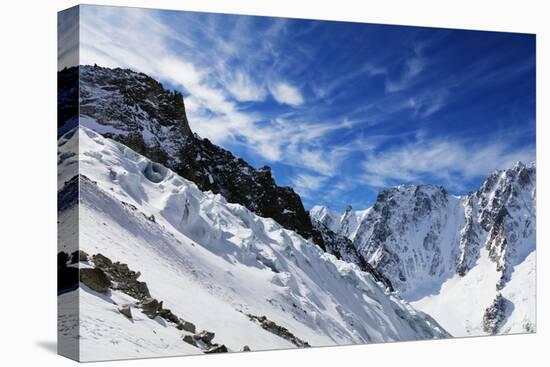 Argentiere Glacier, Chamonix, Rhone Alpes, Haute Savoie, French Alps, France, Europe-Christian Kober-Stretched Canvas