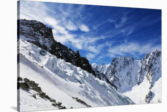 Argentiere Glacier, Chamonix, Rhone Alpes, Haute Savoie, French Alps, France, Europe-Christian Kober-Stretched Canvas