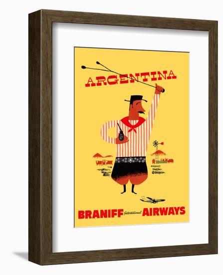 Argentina - Argentinian Gaucho-Pacifica Island Art-Framed Art Print