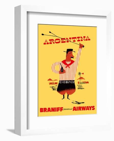 Argentina - Argentinian Gaucho-Pacifica Island Art-Framed Art Print