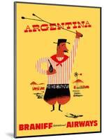 Argentina - Argentinian Gaucho-Pacifica Island Art-Mounted Art Print