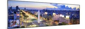 Argentina, Buenos Aires, Avenida 9 De Julio and Obelisk-Michele Falzone-Mounted Photographic Print