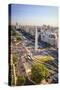 Argentina, Buenos Aires, Avenida 9 De Julio and Obelisk-Michele Falzone-Stretched Canvas