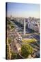 Argentina, Buenos Aires, Avenida 9 De Julio and Obelisk-Michele Falzone-Stretched Canvas