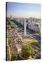 Argentina, Buenos Aires, Avenida 9 De Julio and Obelisk-Michele Falzone-Stretched Canvas