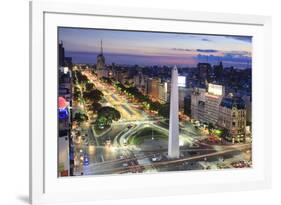 Argentina, Buenos Aires, Avenida 9 De Julio and Obelisk-Michele Falzone-Framed Photographic Print