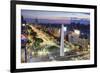 Argentina, Buenos Aires, Avenida 9 De Julio and Obelisk-Michele Falzone-Framed Photographic Print