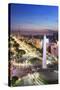 Argentina, Buenos Aires, Avenida 9 De Julio and Obelisk-Michele Falzone-Stretched Canvas