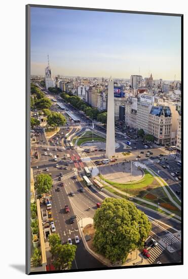 Argentina, Buenos Aires, Avenida 9 De Julio and Obelisk-Michele Falzone-Mounted Photographic Print