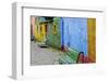 Argentina, Buenos Aires, La Boca, Old wall, colors-George Theodore-Framed Photographic Print