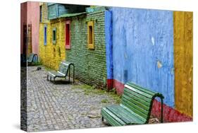 Argentina, Buenos Aires, La Boca, Old wall, colors-George Theodore-Stretched Canvas