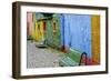 Argentina, Buenos Aires, La Boca, Old wall, colors-George Theodore-Framed Photographic Print