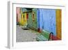 Argentina, Buenos Aires, La Boca, Old wall, colors-George Theodore-Framed Photographic Print