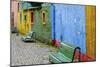 Argentina, Buenos Aires, La Boca, Old wall, colors-George Theodore-Mounted Photographic Print