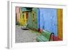 Argentina, Buenos Aires, La Boca, Old wall, colors-George Theodore-Framed Photographic Print