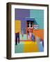 Argentina, Buenos Aires Province, City of Buenos Aires, La Boca, View of Colourful Caminito.-Karol Kozlowski-Framed Photographic Print