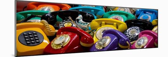 Argentina, Buenos Aires. San Telmo Market, aka Mercado San Telmo. Colorful vintage telephones.-Cindy Miller Hopkins-Mounted Photographic Print