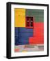 Argentina, Buenos Aires, Typical Colourful Wall of a house in La Boca Neighbourhood.-Karol Kozlowski-Framed Photographic Print