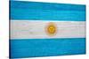 Argentina Flag Design with Wood Patterning - Flags of the World Series-Philippe Hugonnard-Stretched Canvas