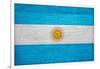 Argentina Flag Design with Wood Patterning - Flags of the World Series-Philippe Hugonnard-Framed Art Print