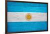 Argentina Flag Design with Wood Patterning - Flags of the World Series-Philippe Hugonnard-Framed Art Print