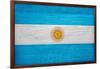 Argentina Flag Design with Wood Patterning - Flags of the World Series-Philippe Hugonnard-Framed Art Print