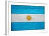 Argentina Flag Design with Wood Patterning - Flags of the World Series-Philippe Hugonnard-Framed Art Print