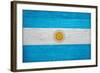 Argentina Flag Design with Wood Patterning - Flags of the World Series-Philippe Hugonnard-Framed Art Print