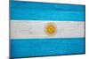 Argentina Flag Design with Wood Patterning - Flags of the World Series-Philippe Hugonnard-Mounted Art Print