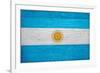 Argentina Flag Design with Wood Patterning - Flags of the World Series-Philippe Hugonnard-Framed Art Print