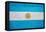 Argentina Flag Design with Wood Patterning - Flags of the World Series-Philippe Hugonnard-Framed Stretched Canvas