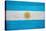 Argentina Flag Design with Wood Patterning - Flags of the World Series-Philippe Hugonnard-Stretched Canvas