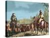 Argentina. Gauchos Driving Cattle-null-Stretched Canvas