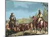 Argentina. Gauchos Driving Cattle-null-Mounted Giclee Print