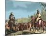 Argentina. Gauchos Driving Cattle-null-Mounted Giclee Print