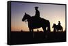 Argentina, Horsemen in Landscape, Silhouette, Sunset-Christopher Pillitz-Framed Stretched Canvas