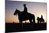 Argentina, Horsemen in Landscape, Silhouette, Sunset-Christopher Pillitz-Mounted Photographic Print