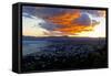 Argentina, Patagonia, Bariloche, Panoramic View, Sunrise, Red Sky-Chris Seba-Framed Stretched Canvas