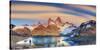 Argentina, Patagonia, El Chalten, Los Glaciares National Park, Cerro Fitzroy Peak-Michele Falzone-Stretched Canvas