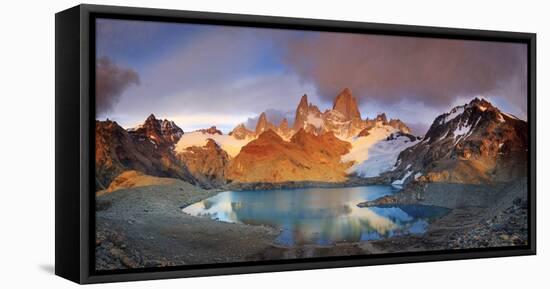 Argentina, Patagonia, El Chalten, Los Glaciares National Park, Cerro Fitzroy Peak-Michele Falzone-Framed Stretched Canvas