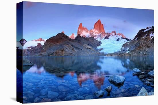 Argentina, Patagonia, El Chalten, Los Glaciares National Park, Cerro Fitzroy Peak-Michele Falzone-Stretched Canvas