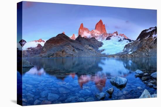 Argentina, Patagonia, El Chalten, Los Glaciares National Park, Cerro Fitzroy Peak-Michele Falzone-Stretched Canvas