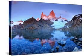 Argentina, Patagonia, El Chalten, Los Glaciares National Park, Cerro Fitzroy Peak-Michele Falzone-Stretched Canvas