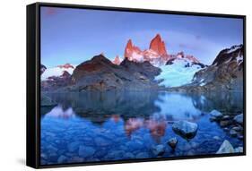 Argentina, Patagonia, El Chalten, Los Glaciares National Park, Cerro Fitzroy Peak-Michele Falzone-Framed Stretched Canvas