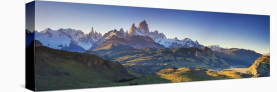 Argentina, Patagonia, El Chalten, Los Glaciares National Park, Cerro Torre and Cerro Fitzroy Peaks-Michele Falzone-Stretched Canvas