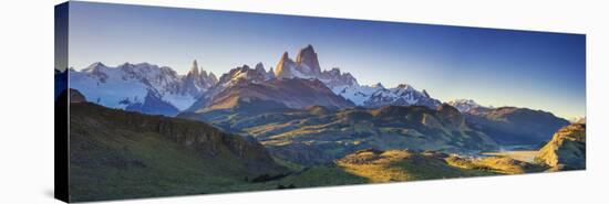 Argentina, Patagonia, El Chalten, Los Glaciares National Park, Cerro Torre and Cerro Fitzroy Peaks-Michele Falzone-Stretched Canvas