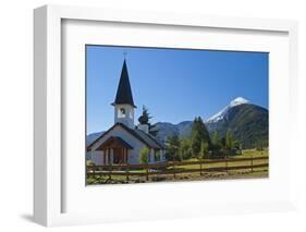 Argentina, Patagonia, National Park Lana, Mapuche Church, Volcano Lana, 3740 M, Snowy Summit-Chris Seba-Framed Photographic Print