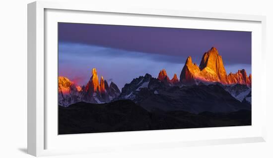 Argentina, Patagonia, Sunrise, colorful-George Theodore-Framed Photographic Print