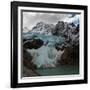 Argentina, Piedras Blancas Glacier pours off Fitzroy and terminates in Lago de los Tres-Howie Garber-Framed Photographic Print